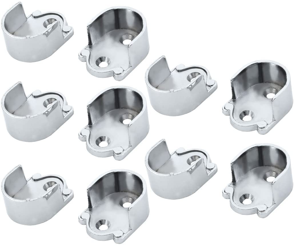 Enowelir Support De Tringle À Vêtements En Alliage De Zinc Pour Barres Ovale Et Ronde Lot De 16 Pieces 91992287