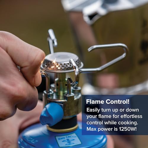 Campingaz Bleuet Micro Plus Camping Stove, lightweight 1-burner Gas Stove, high power 1250 watts, for camping, festivals, hiking, runs off CV 470 gas gartridges, Blue - Image 5
