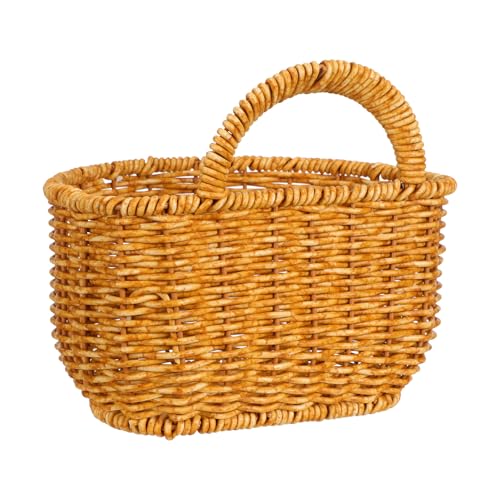 Cesta de imitación de mimbre SHINEOFI para acabar con el desorden en tu cocina 2