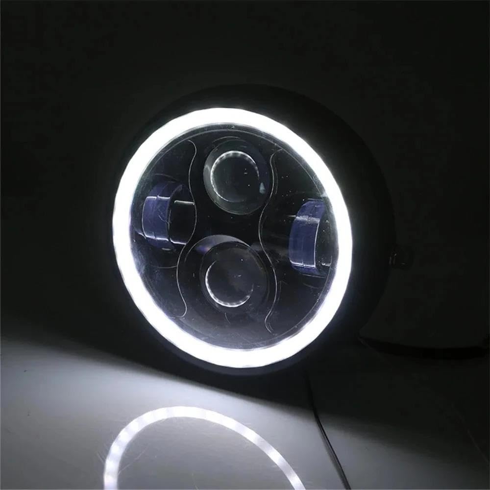 Per Harley Per Davidson FLD Touring Softail 7 Pollici Universale LED Moto Faro Angel Eye