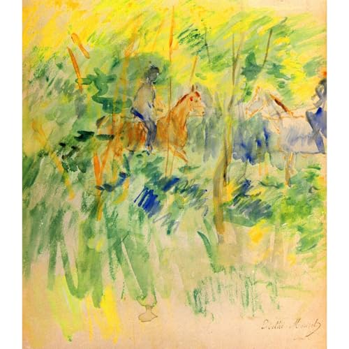 Chemin en bois de Boulogne par Morisot impression giclée affiche murale 61x45