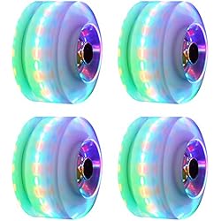 Ruedas Luminosas Patines Xpccj 4 ruedas de patinaje con luz luminosa, para exteriores, para patinaje y patinaje
