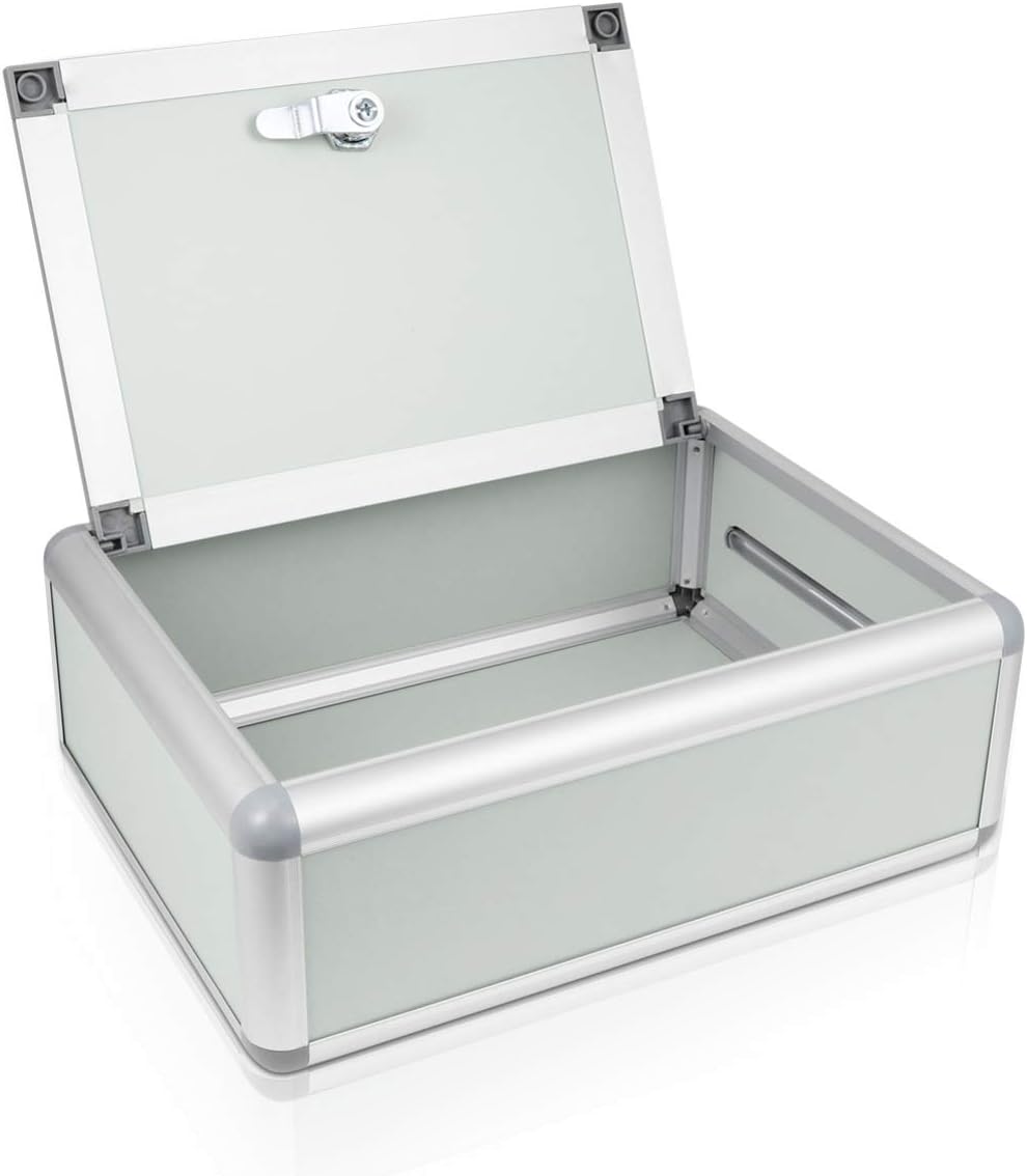 Small Suggestion Box with Lock Mailbox with Lock and Key Aluminium Alloy Weatherproof Wall Hanging Complaint Suggestion Box
