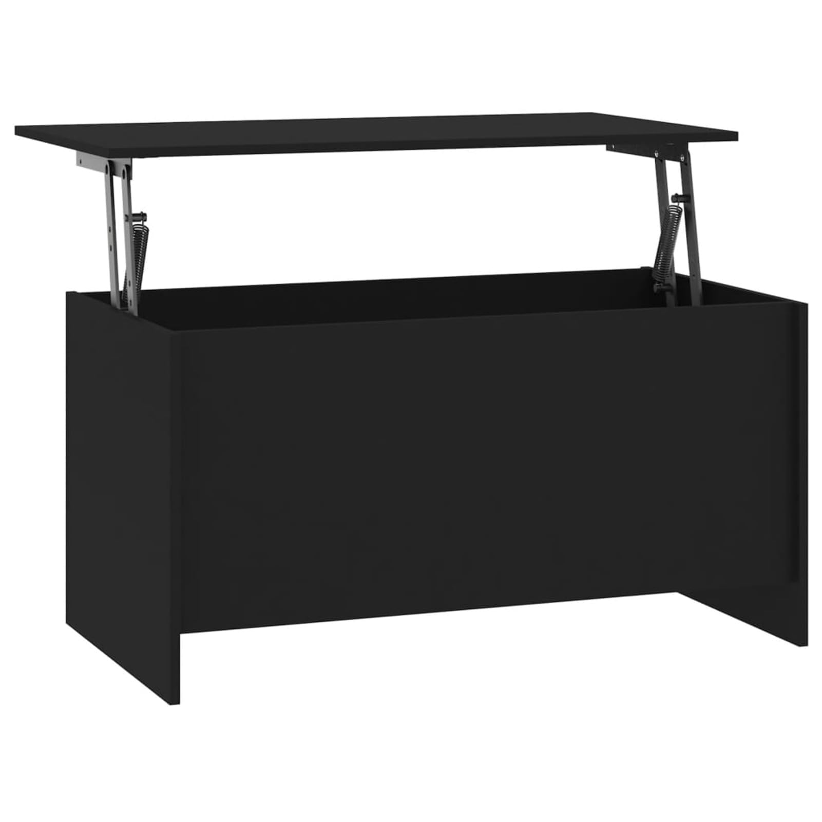 Homgoday Tavolino da caffè nero, 102 x 55,5 x 52,5 cm, in legno ingegnerizzato, tavolino da tè per soggiorno, sala d'accoglienza degli ospiti, camera da letto e mobili da ufficio