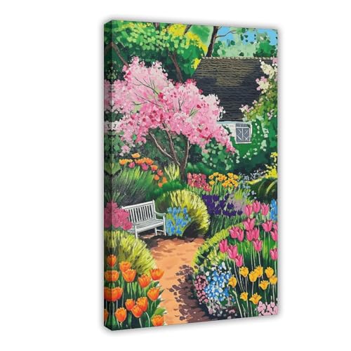 Poster toile floral coloré 40x60 cm pour égayer un mur de chambre trop vide