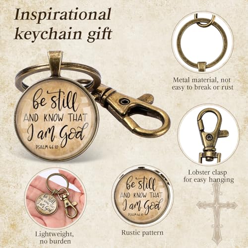 Image of Fumete Christian Keychain Bulk Bible Verse Religious Key Chains Scripture Quote Positive Gift for Women Men Church Pastor