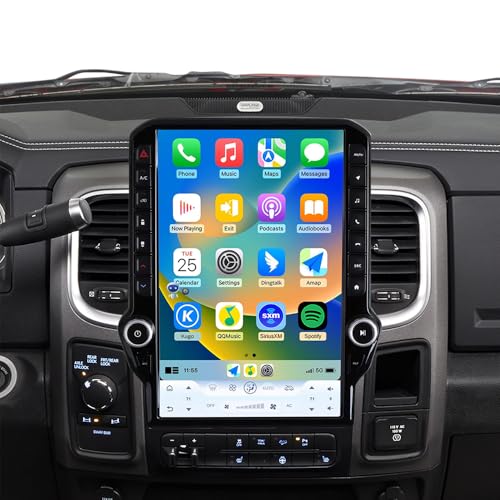 4G Network Radio for Dodge RAM 1500/2500/3500 2013-2018 Upgrade 8-Core Qualcomm 14inch QLED Touch Screen Stereo CarPlay & Android Auto (Manual AC Only)