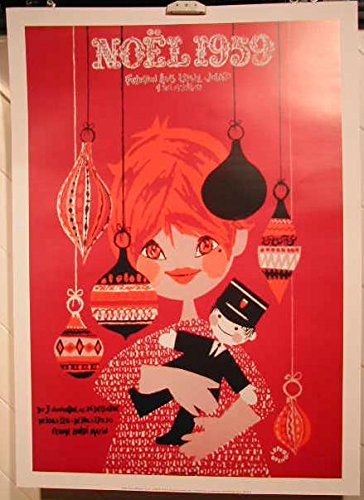 Noel 1959 affiche grand format 50X70 cm ideale pour sublimer les fetes en famille