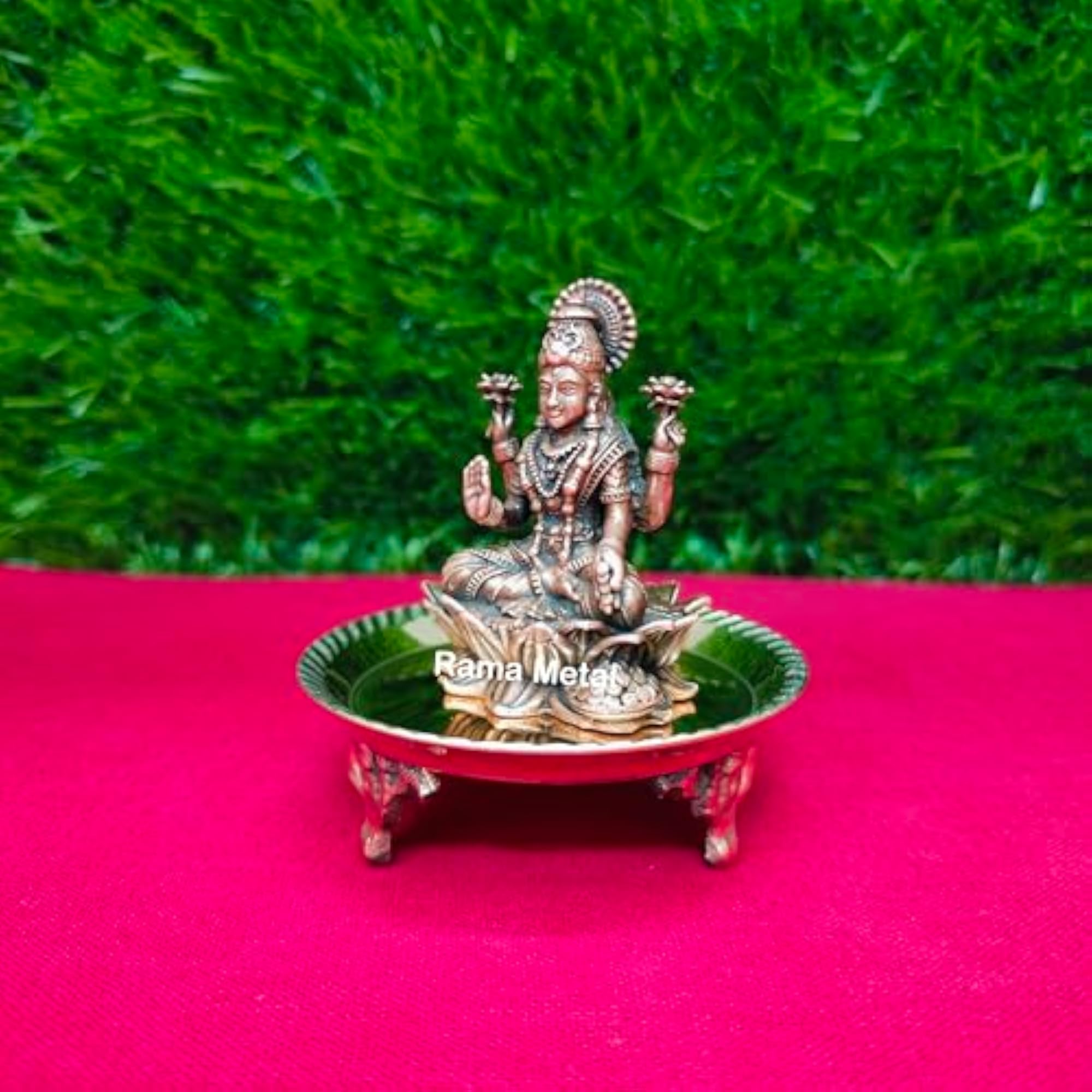 Copper Lakshmi Idol for Home Decor and Pooja