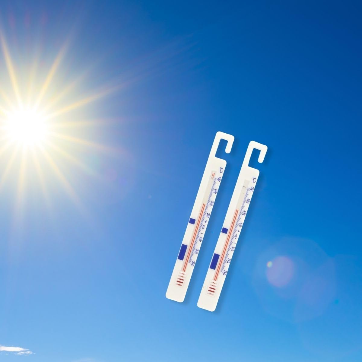 Thermomètre réfrigérateur et congélateur FM Professional Lot de 2 plastique blanc 15,5 cm