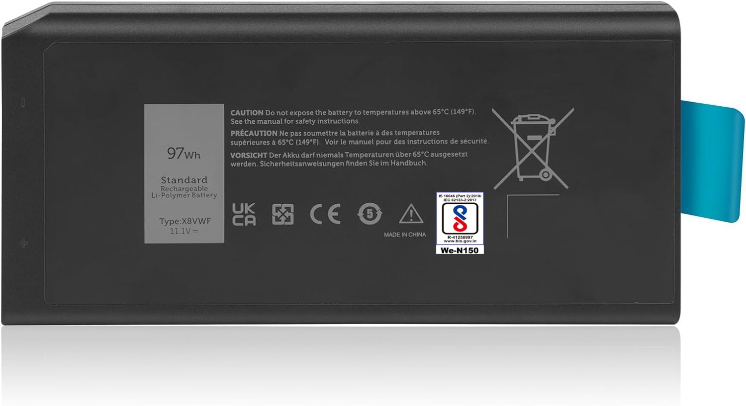 Replacement Laptop Battery For Dell Latitude Rugged 5404/7404/5414/7414 (4XKN5, 65Wh/97Wh)
