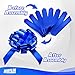Mifflin-USA Big Car Bow (Metallic Blue, 23 inch) Gift Bow, Giant Bow for Car, Birthday Bow, Huge Car Bow, Car Bows, Big Blue Bow, Christmas Bow for Cars, Gift Wrapping, Big Gift Bow for Car Decor