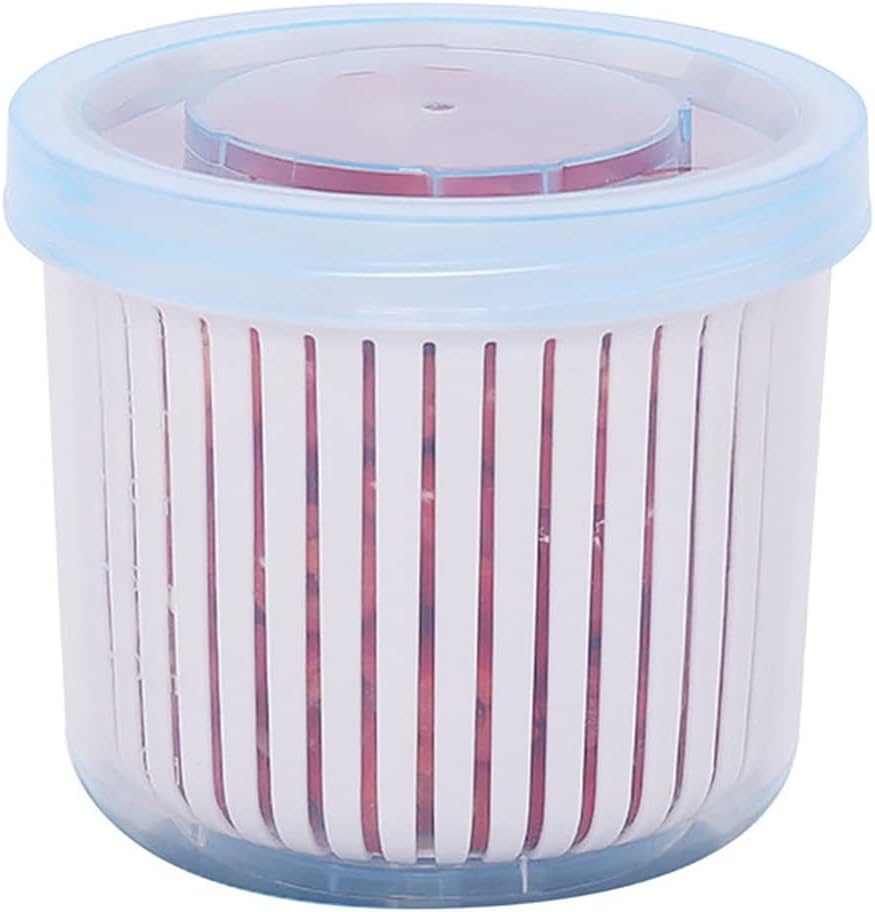 Layer Vegetables Sealed Storage Box With Drain Basket Crisper Strainers Container