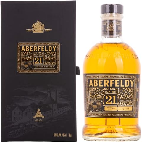 Aberfeldy 21 Years Old Highland Single Malt Scotch Whisky Limited Release 40% Vol. 0,7 l + GB Cover