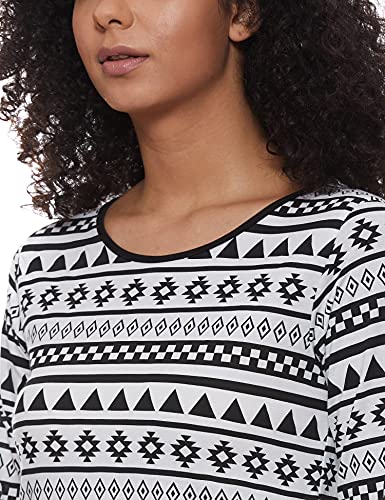 Image of A.T.U.N. (ALL THINGS UBER NICE) Womens Printed Cotton Long Sleeve Regular T-Shirt (Pack of 3)