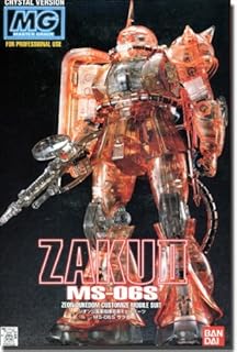 Gundam MG Zaku II MS-06S 1/100 Scale (Crystal Version) by Bandai