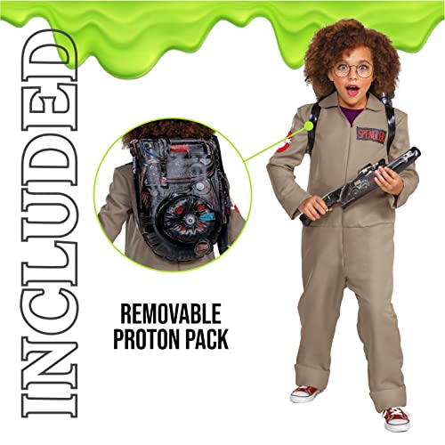 DISGUISE Official Deluxe Afterlife Ghostbusters Costume Kids includes Proton Pack Backpack, Ghostbusters Fancy Dress Up Ghost Buster Outfit for Children World Book Day Costumes for Boys M