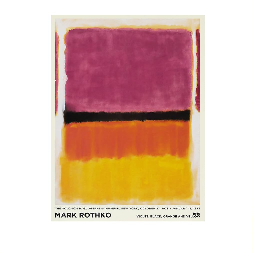 Impression Mark Rothko sur toile vintage texture haut de gamme 40x60cm