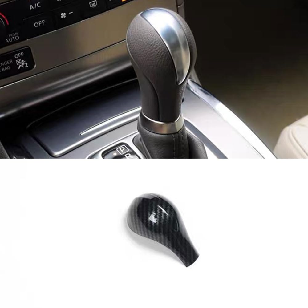 SZFKACCESS for Infiniti G37 G25 2010 2011 2012 2013 Carbon Fiber ABS Automatic Gear Shift Panel Cover Trim Gear Shift Knob Trims (1PC Gear Shift Knob Cover)