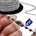 B-Type 304 Stainless Steel Beaded Chain Connectors (200-Pack) - #10-4.5mm Ball Chain Connectors for Handrails, Pool Fences, Balcony Railings - Rustproof Metal Clamps, No Tools Needed