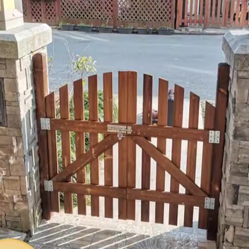 Puertas de jardín de madera y paneles de valla, fácil de instalar, diseño vintage para uso en exteriores e interiores