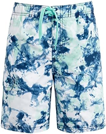 Kanu Surf boys Specter Quick Dry Upf 50+ Beach Swim Trunks, Seafoam Navy, 14-16 US