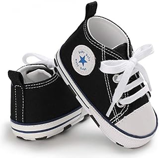 Baby Girl Boys Sneakers Toddler Shoes Canvas First Walking Shoes Newborn Non-Slip Prewalker Sneakers