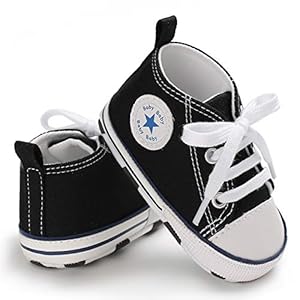 Baby Girls Boys Sneakers Toddler Shoes Canvas First Walking Shoes Newborn Anti-Slip Prewalker Sneakers