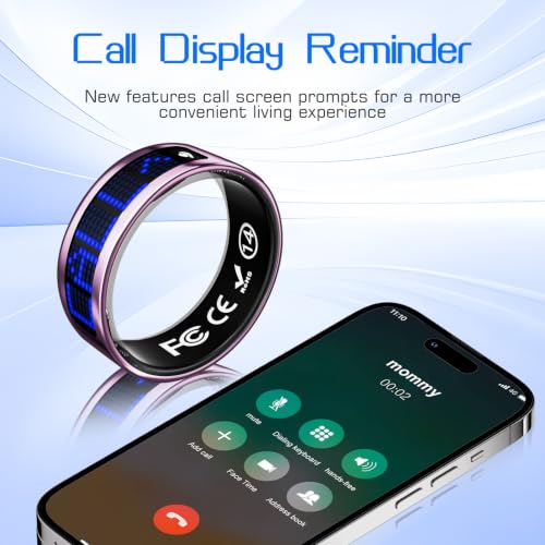 Image of Smart Ring Fitness & Health Tracker with Display Screen for Men Women