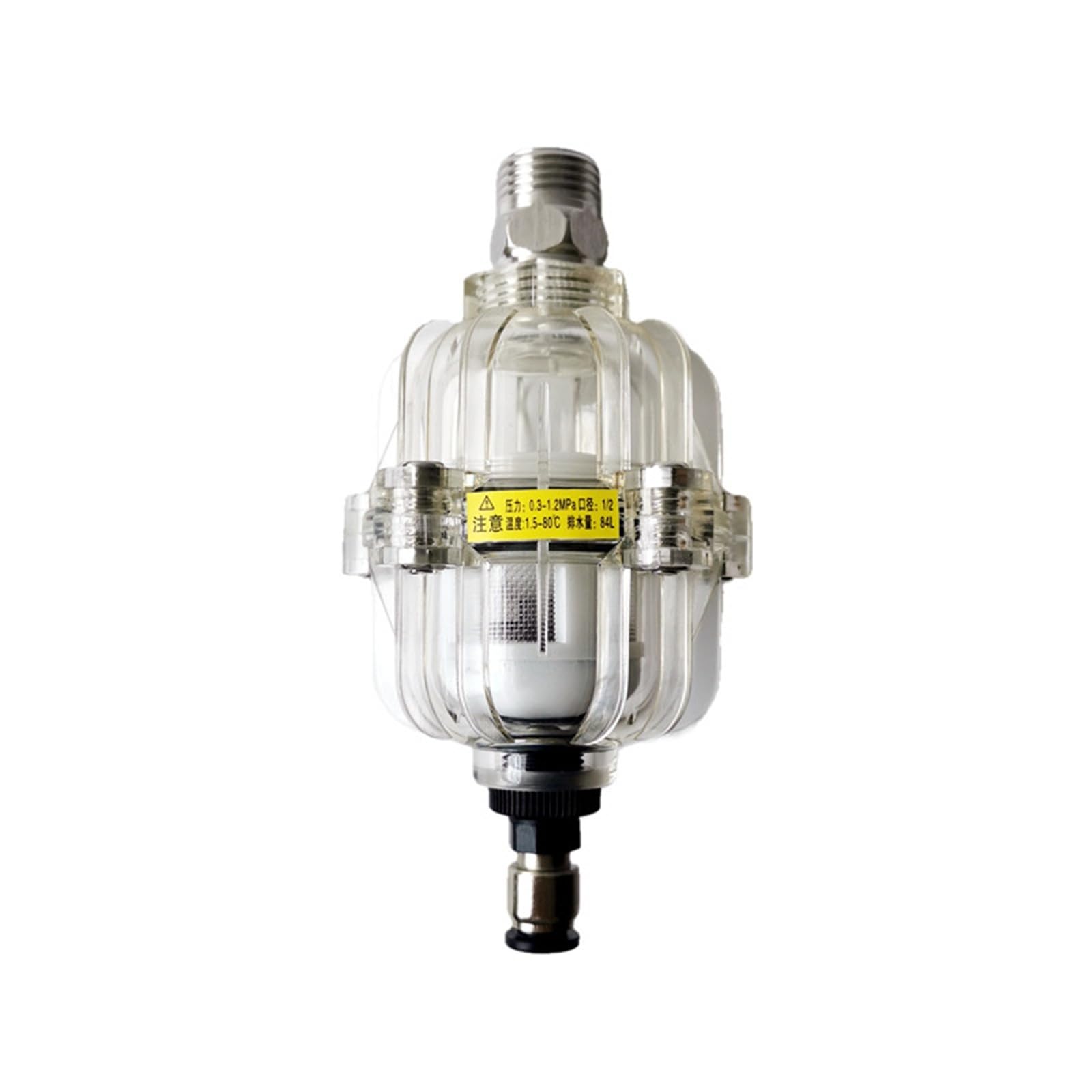 Gegnwvek Fully Transparent Hab10b Screw Air Compressor Automatic Drain Valve G1/2 Storage Tank Floating Ball Blowdown-Valve