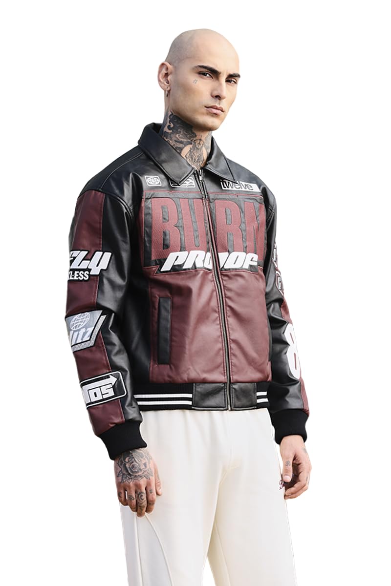 snitch GRIND Men Casual Streetwear Jacket | Relaxed Fit Lapel Collar With Graphic Print | Durable Polyester & Full Sleeve Design For Urban Fashion & Everyday Wear-picture-36