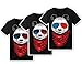 LED T Shirt Sound Activated Light Up Rave Shirts Glow in The Dark for Party Black