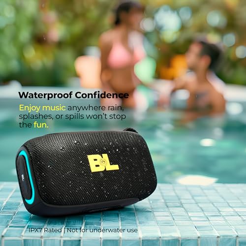 B&L Bluetooth Speaker Portable Waterproof 30W Sound Deep Bass LED Lights USB AUX TF Input Rechargeable 6H Battery Life Bluetooth 5.3 Shower Outdoor Travel Beach Camping Gifts for Teens Men Women Home - Image 3