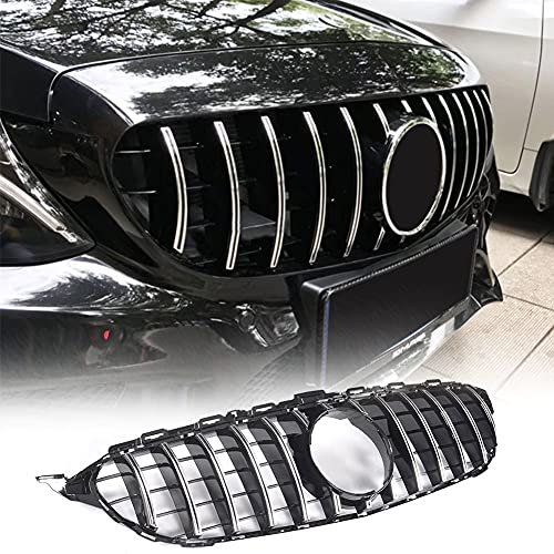 MCARCAR KIT Front Grill Grille for Mercedes Benz C‑Class W205 Pre‑Facelift 2015-2018 Kidney Hood Grille Cover (models without camera)