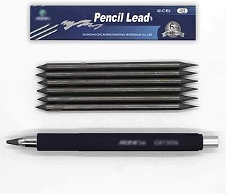 Qzep 2B, 4B, 6B, 8B लीड्स + 6 लीड रिफिल (4B/5.6mm) के लिए क्लच मैकेनिज्म के साथ मैकेनिकल पेंसिल 1 का अतिरिक्त स्मूद मैकेनिकल पेंसिल-पैक