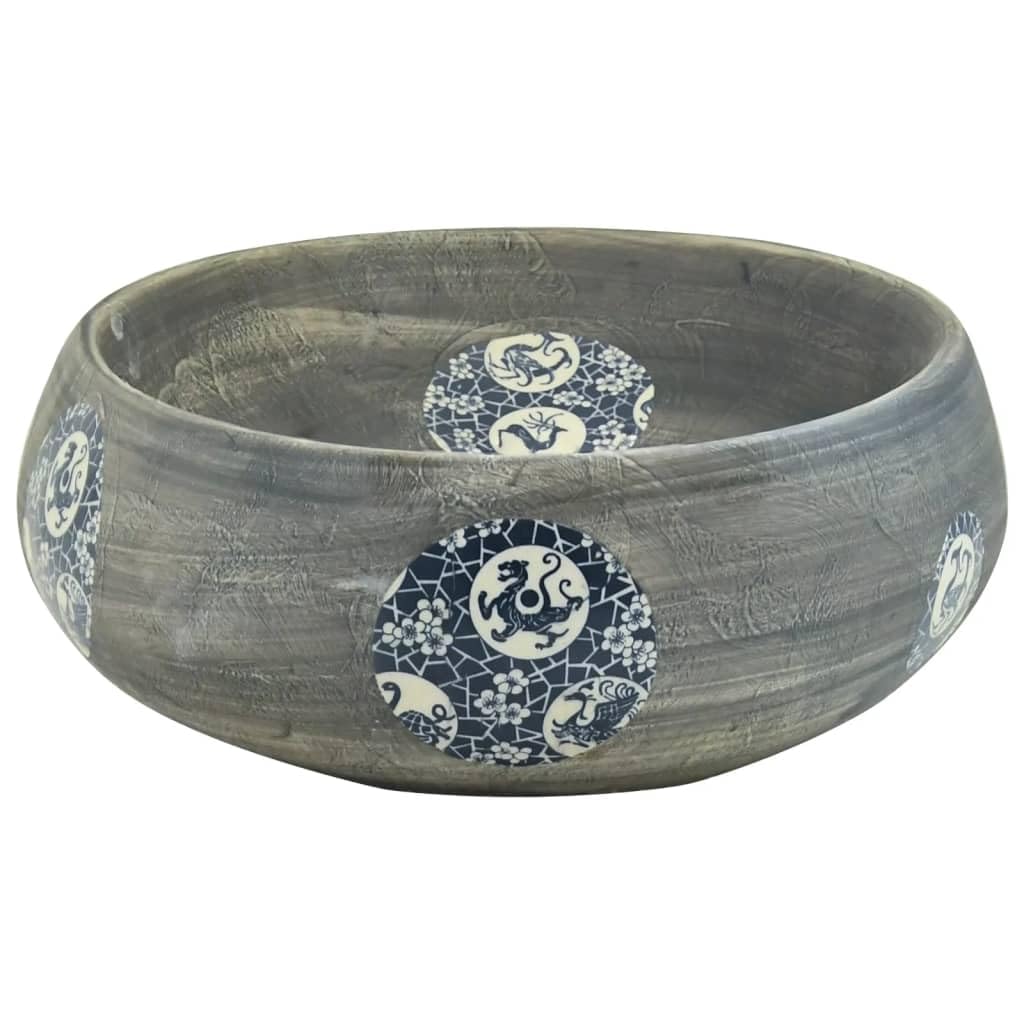 Herrajes, fontanería, accesorios de fontanería, fregaderos, lavabos de baño, lavabo para encimera de hogar, color gris, ovalado, 59 x 40 x 15 cm, cerámica