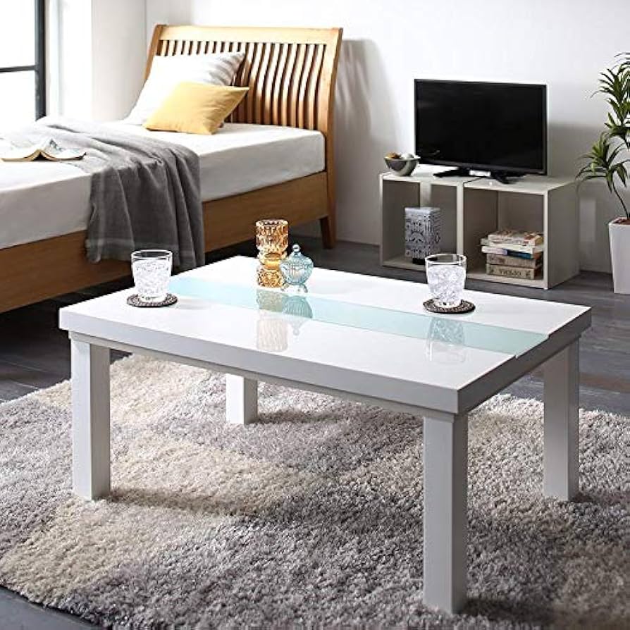 あやNEWファッションコタツ　長方形　120×80 マーブルホワイト Amazon.co.jp : NEW ファッションこたつテーブル 【長方形/120cm