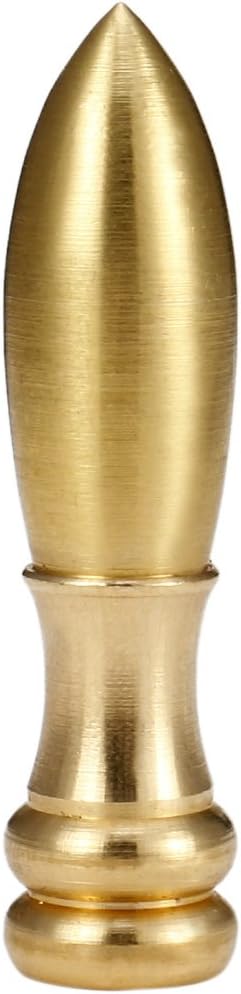 uxcell 2pcs M6 Thread Solid Brass Knob Lamp Shade Finial Decoration Accessories 2 inch High