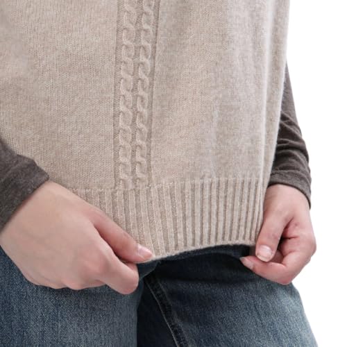 Image of Amazhiyu Womens 100% Wool Sweater Vest Sleeveless V Neck Knitted Pullover Top