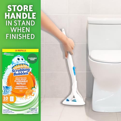 Image of Scrubbing Bubbles Fresh Brush Flushable Cleaner Refills, 10 Count (Pack of 6)