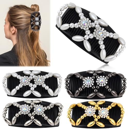 Beaded slides,4 pcs Stretchy Double