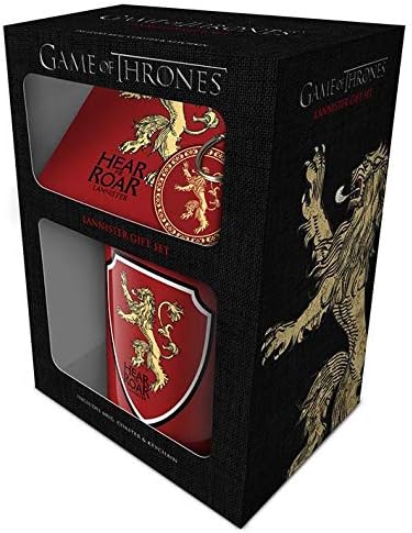 Game Of Thrones Lannister Mug, Coaster and Keychain Gift Set