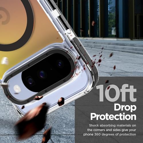 Image of Magnetic Case for Google Pixel 10 /10 Pro [Compatible with Magsafe] [Cute Fashion Fluorescent Design] Shockproof Slim Translucent Matte Case for Pixel 10 /10 Pro 6.3 inch, Black