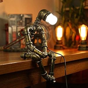 Robot lamp retro industriële bureaulamp ijzeren buis staande lamp studie lamp nachtlampje slaapkamer lamp creatieve lamp…