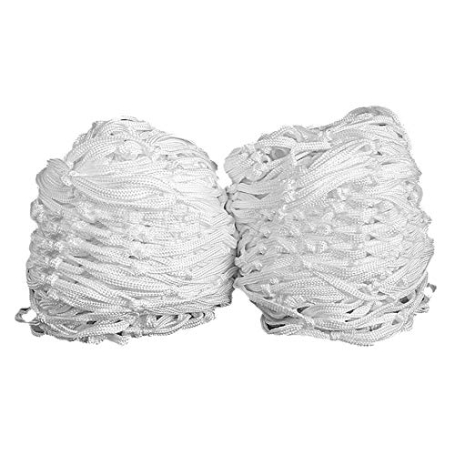 Par de rede para trave de gol futsal fio 8mm seda branca futebol de salão