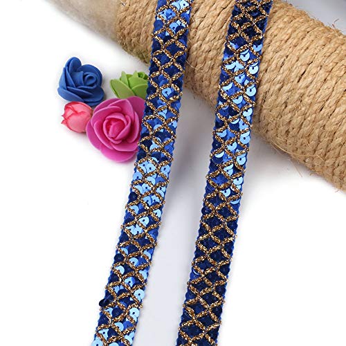 2 Yards/Lot Beautiful Sequins Sewing Lace Ribbon Mesh DIY Dress Cloth