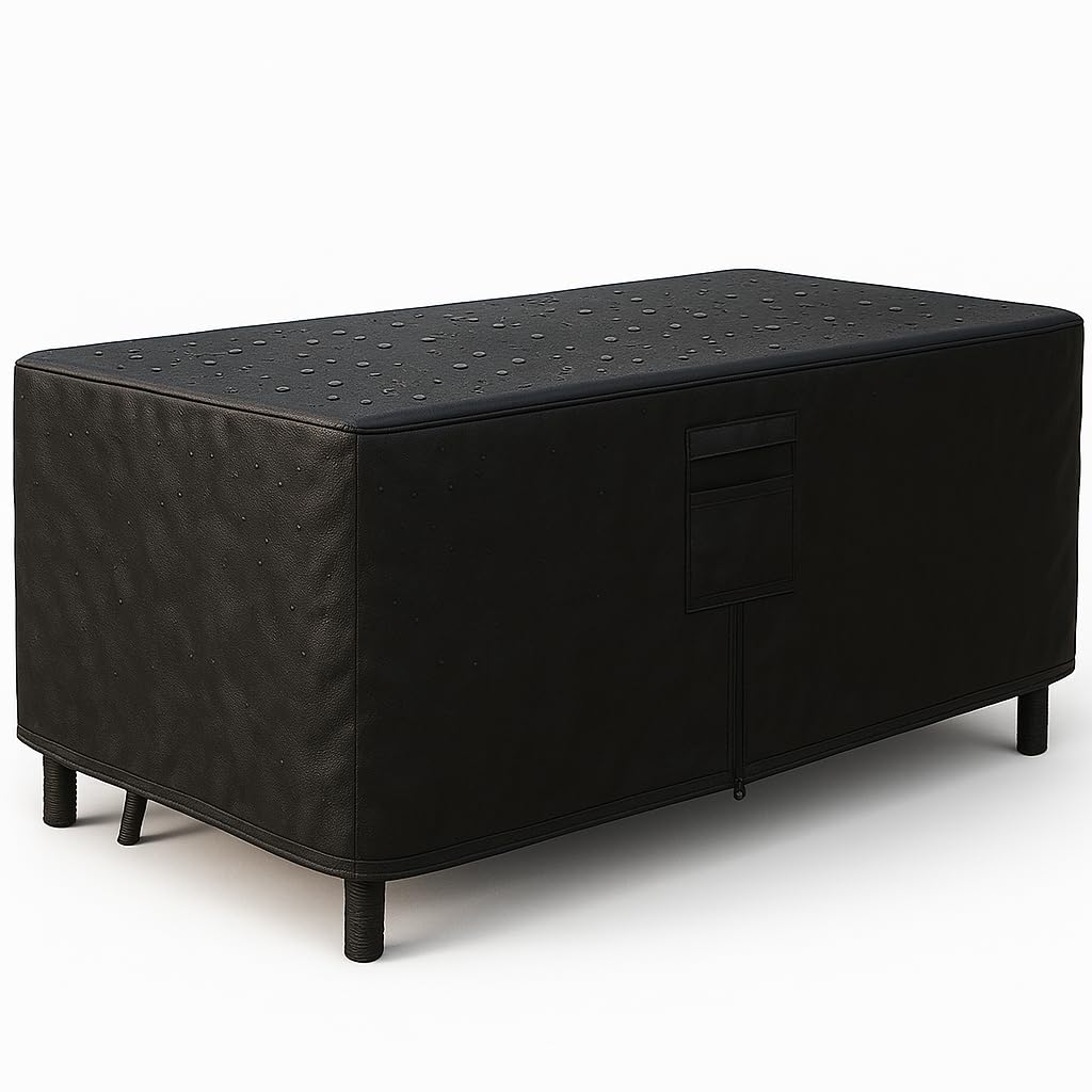 HBCOLLECTION® Housse Haute résistance 500D pour Table Salon de Jardin (215x130 H85cm)