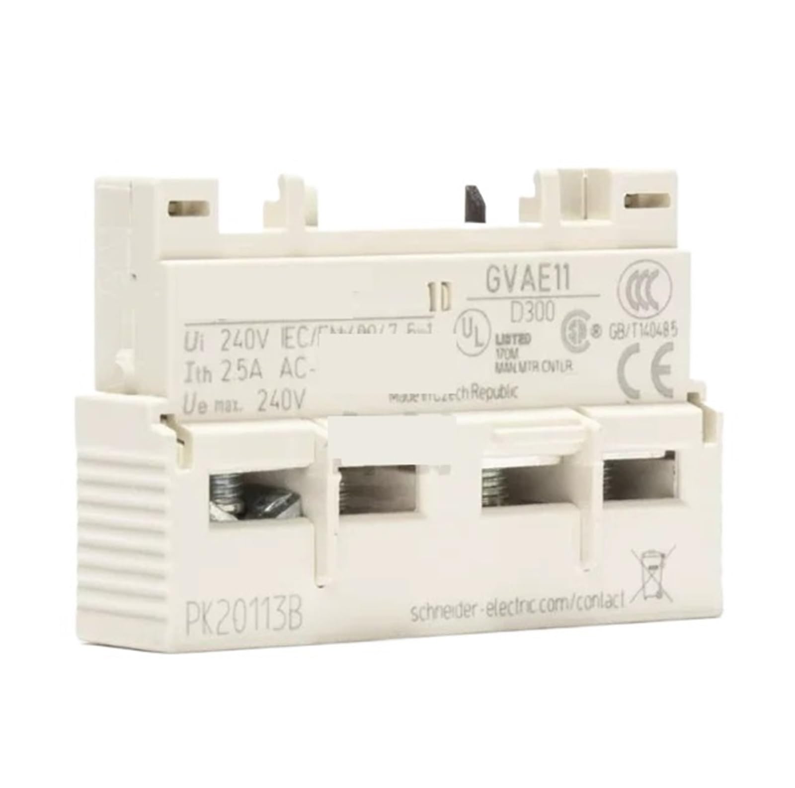 Contact auxiliaire GVAE11 Schneider pour disjoncteur moteur GV2 GV3