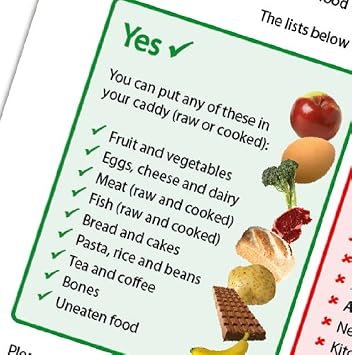 30 Litre x 30 All-Green Compostable Bags Kitchen Kerbside Caddy Liner - Food Waste Bin Liners - EN 13432-30L Bags with Composting Guide