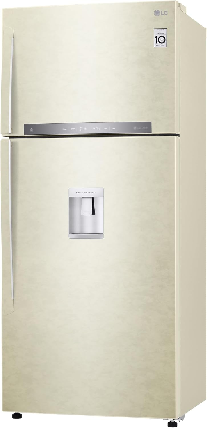 LG GTF744SEPED Frigorifero Doppia Porta, Classe E, 509l, Wi-fi, Door Cooling, Gestione Umidità, Dispenser Acqua, Cassetto 0 Gradi, Fabbricatore Del Ghiaccio, Compressore Smart Inverter Sabbia